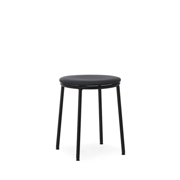Normann Copenhagen - Circa Hocker H45 Upholstery Black Steel/Ultra Leather Black Normann Copenhage