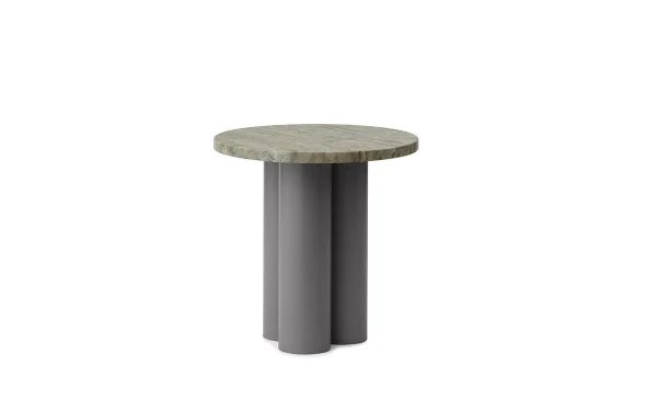 Normann Copenhagen Dit Beistelltisch Ø40 cm Grau-Silber-Travertin