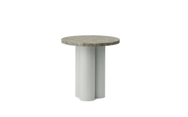 Normann Copenhagen Dit Beistelltisch Ø40 cm Hellgrün-Silber-Travertin