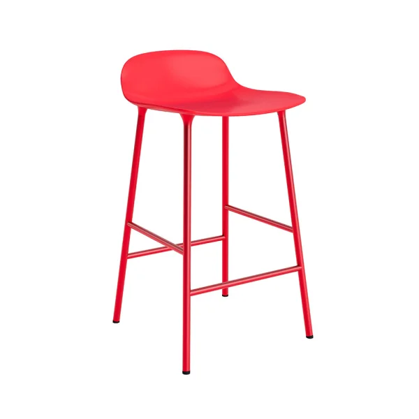 Normann Copenhagen - Form Barhocker H65 Steel/Bright Red