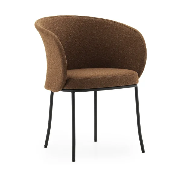 Normann Copenhagen Knit Armlehnenstuhl Brandy-black steel