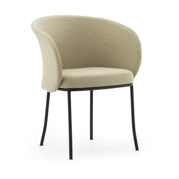 Normann Copenhagen Knit Armlehnenstuhl Sand-black steel