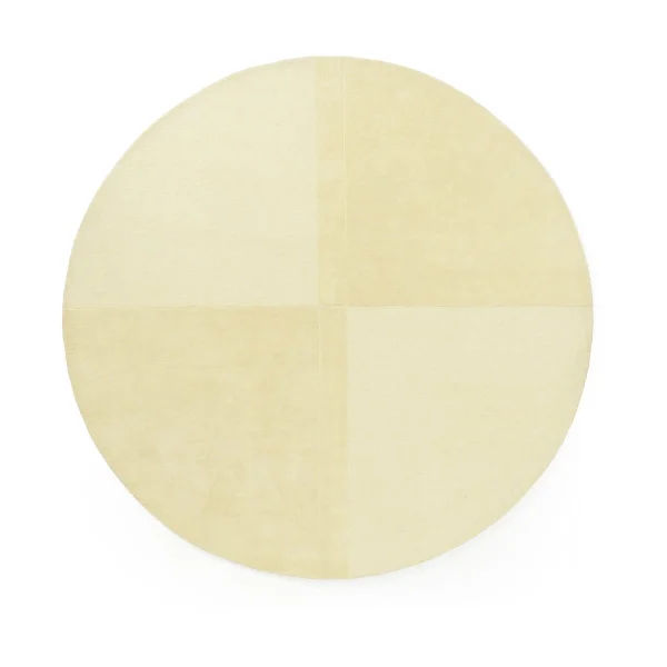 Normann Copenhagen Level Wollteppisch rund Light yellow, Ø280 cm