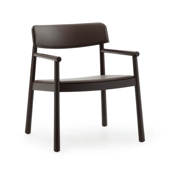 Normann Copenhagen Timb Sessel Brown ash-Ultra Leather Chocolate