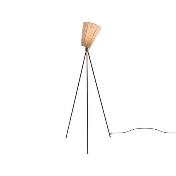 Northern Oslo Wood Stehleuchte Beige, Gestell matt schwarz
