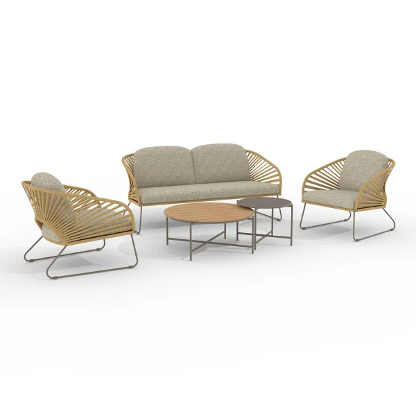 Novella Loungeset inkl. Kissen beige, sandfarben.
