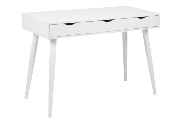 Nula Schreibtisch mit 3 Schubladen in weiss.