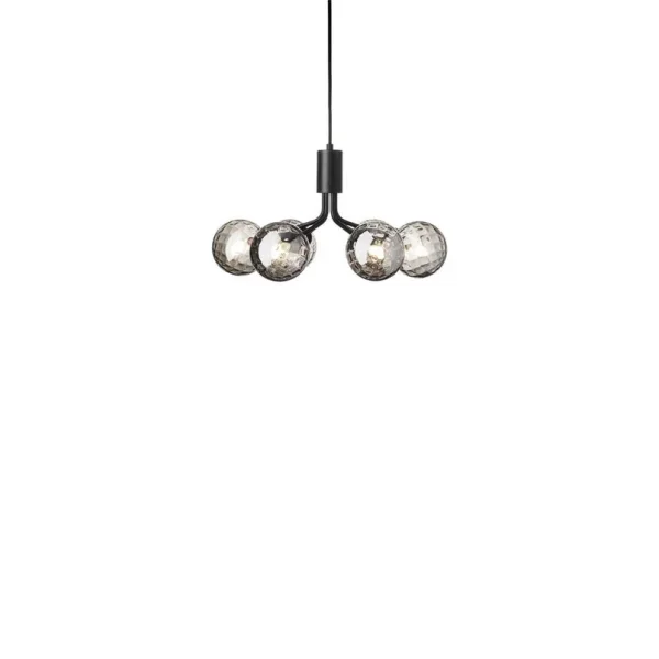 Nuura - Apiales 6 pendelleuchte Satin Black/Optic Smoked