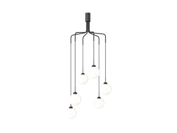 Nuura - Apiales Cluster 6 Kronleuchter Satin Black/Opal