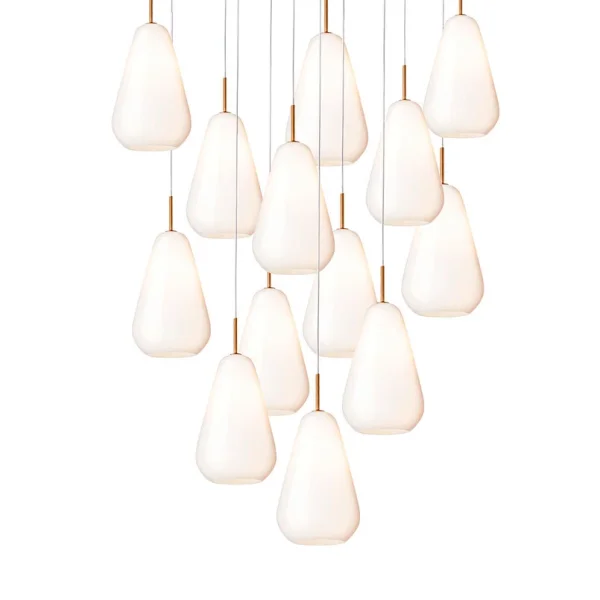 Nuura Aps - Anoli 13 Krohnleuchter Nordic Gold/Opal Nuura