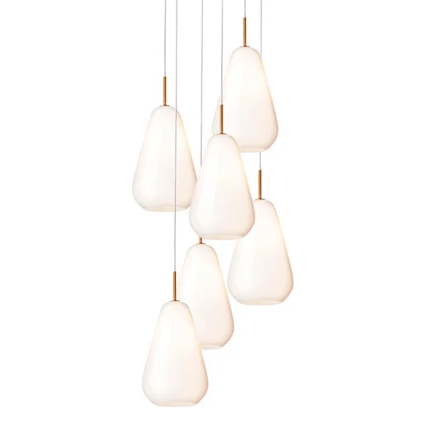 Nuura Aps - Anoli 6 Krohnleuchter Nordic Gold/Opal Nuura