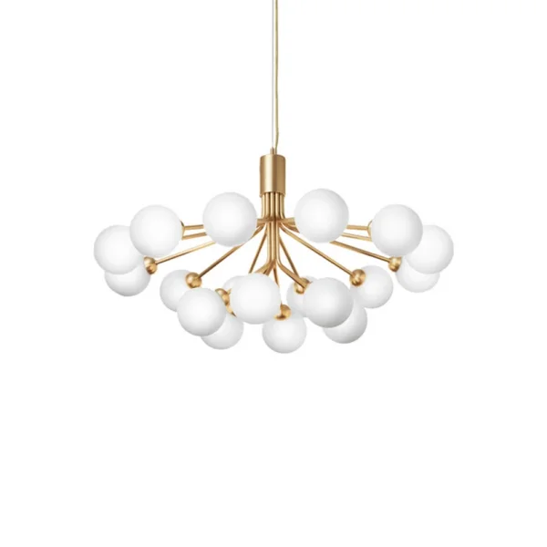Nuura Aps - Apiales 18 Kronleuchter Brushed Brass/Opal White Nuura
