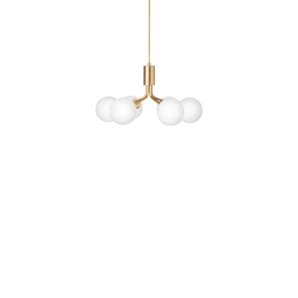 Nuura Aps - Apiales 6 Pendelleuchte Brushed Brass/Opal Nuura