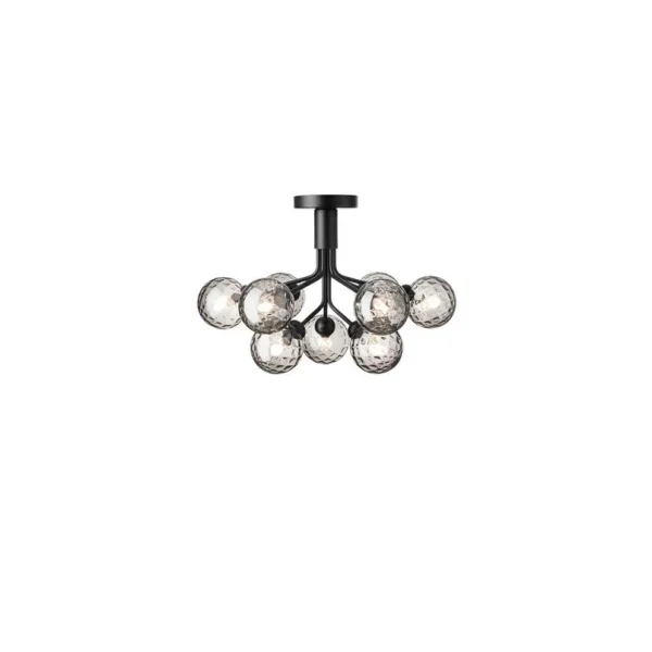 Nuura Aps - Apiales 9 Deckenleuchte, schwarz/rauchgrau, Ø 60cm Nuura