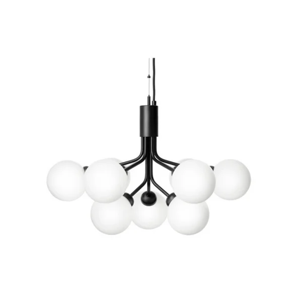 Nuura Aps - Apiales 9 Kronleuchter Satin Black/Opal White Nuura