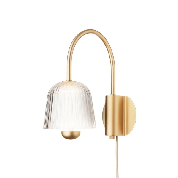 Nuura Aps - Asteea Wandleuchte 16 cm breit Messing/klar Nuura