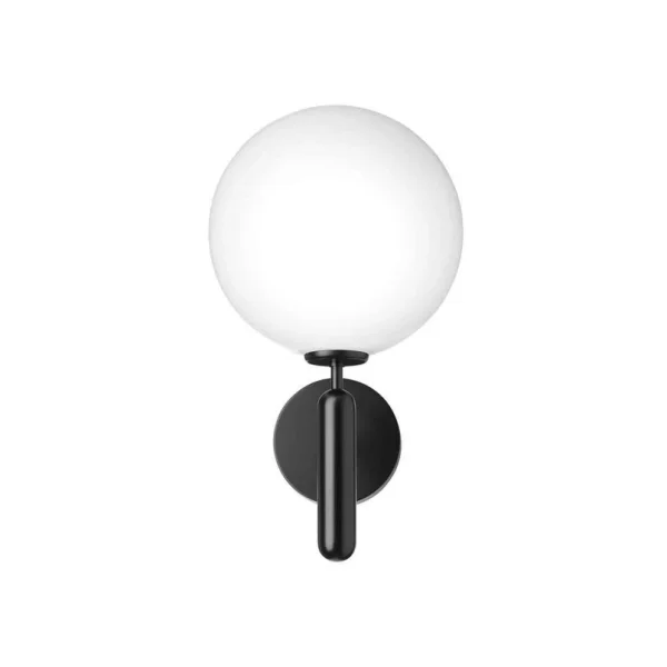 Nuura Aps - Außen-Wandlampe Miira, schwarz/opal, Ø 20 cm Nuura
