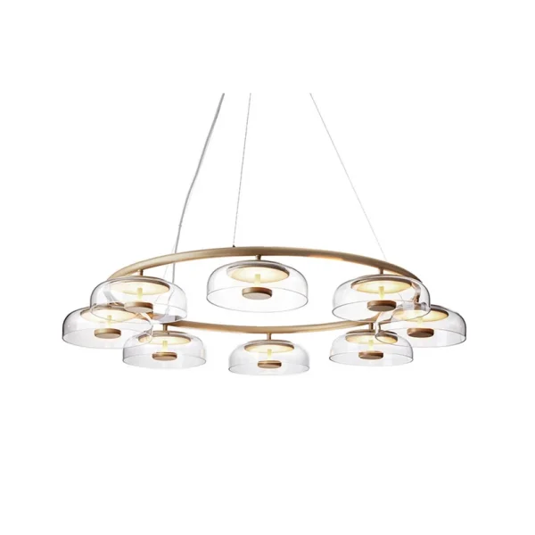 Nuura Aps - Blossi 8 Krohnleuchter Nordic Gold/Clear Nuura
