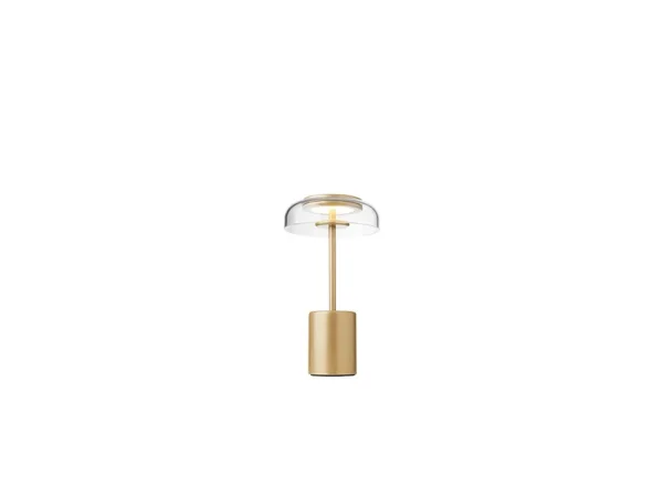 Nuura Aps - Blossi Portable Tischleuchte Mini Nordic Gold/Clear Nuura