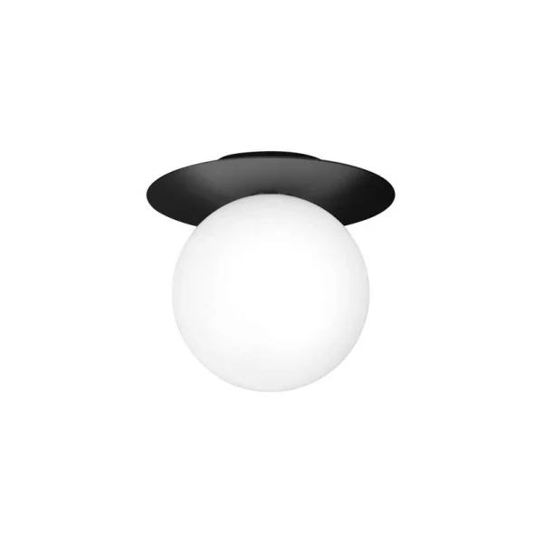 Nuura Aps - Liila 1 Wand-/Deckenleuchte IP44 Large Black/Opal Nuura