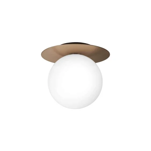 Nuura Aps - Liila 1 Wand-/Deckenleuchte IP44 Large Dark Bronze/Opal Nuura