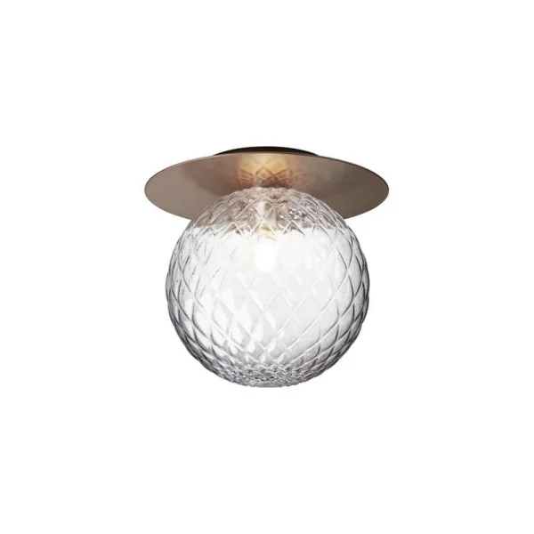 Nuura Aps - Liila 1 Wand-/Deckenleuchte IP44 Large Dark Bronze/Optic Clear Nuura