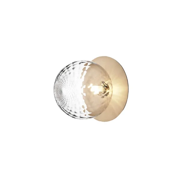 Nuura Aps - Liila 1 Wand-/Deckenleuchte IP44 Large Nordic Gold/Optic Clear Nuura