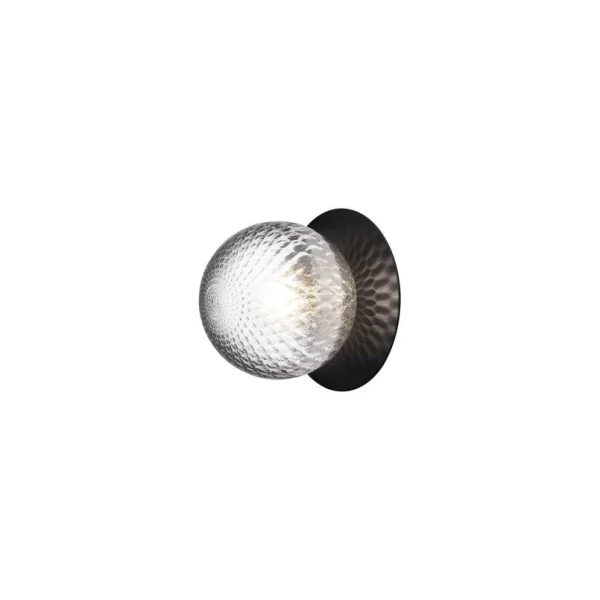 Nuura Aps - Liila 1 Wand-/Deckenleuchte IP44 Medium Black/Optic Clear Nuura