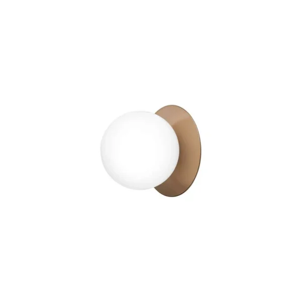 Nuura Aps - Liila 1 Wand-/Deckenleuchte IP44 Medium Dark Bronze/Opal Nuura