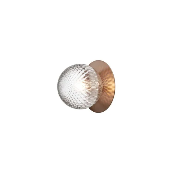 Nuura Aps - Liila 1 Wand-/Deckenleuchte IP44 Medium Dark Bronze/Optic Clear Nuura