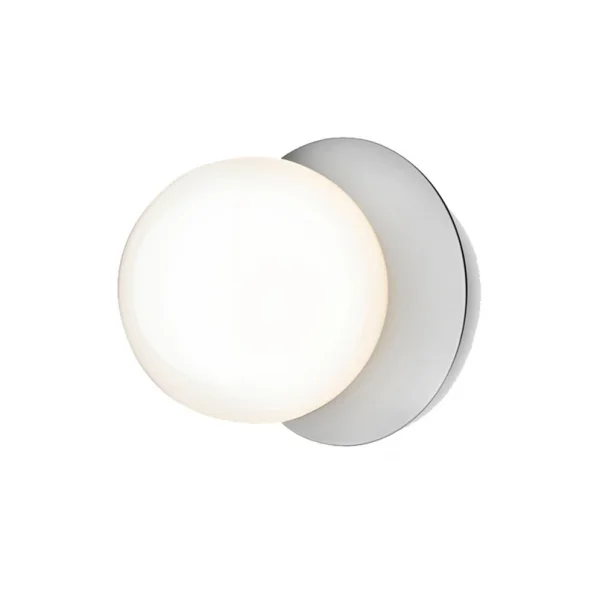 Nuura Aps - Liila 1 Wand-/Deckenleuchte IP44 Medium Light Silver/Opal White Nuura