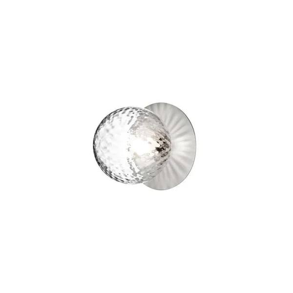 Nuura Aps - Liila 1 Wand-/Deckenleuchte IP44 Medium Light Silver/Optic Clear Nuura