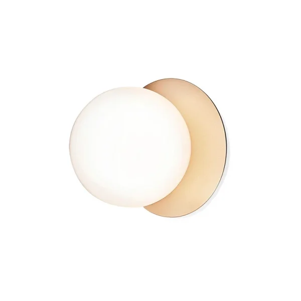 Nuura Aps - Liila 1 Wand-/Deckenleuchte IP44 Medium Nordic Gold/Opal White Nuura