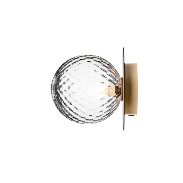 Nuura Aps - Liila 1 Wand-/Deckenleuchte IP44 Medium Nordic Gold/Optic Clear Nuura