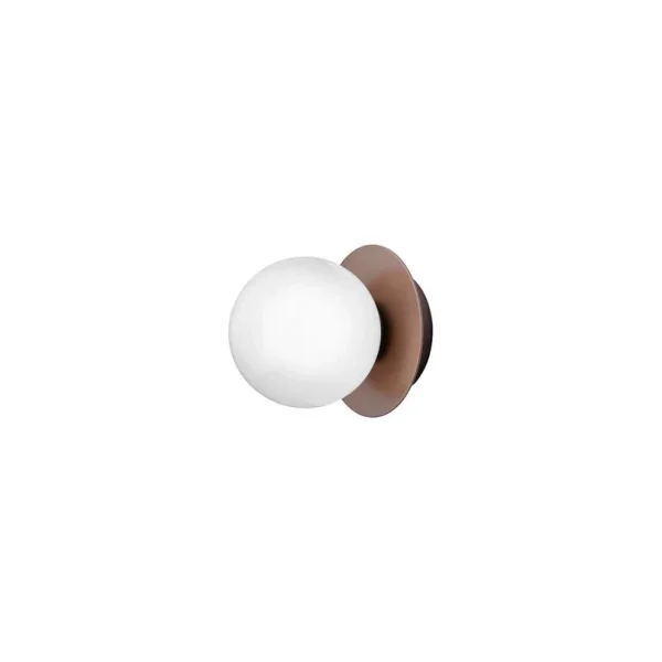 Nuura Aps - Liila 1 Wand-/Deckenleuchte IP44 Small Dark Bronze/Opal Nuura