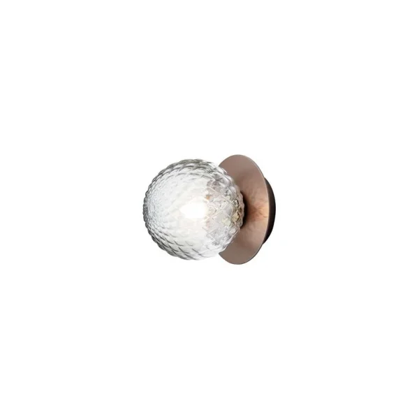 Nuura Aps - Liila 1 Wand-/Deckenleuchte IP44 Small Dark Bronze/Optic Clear Nuura