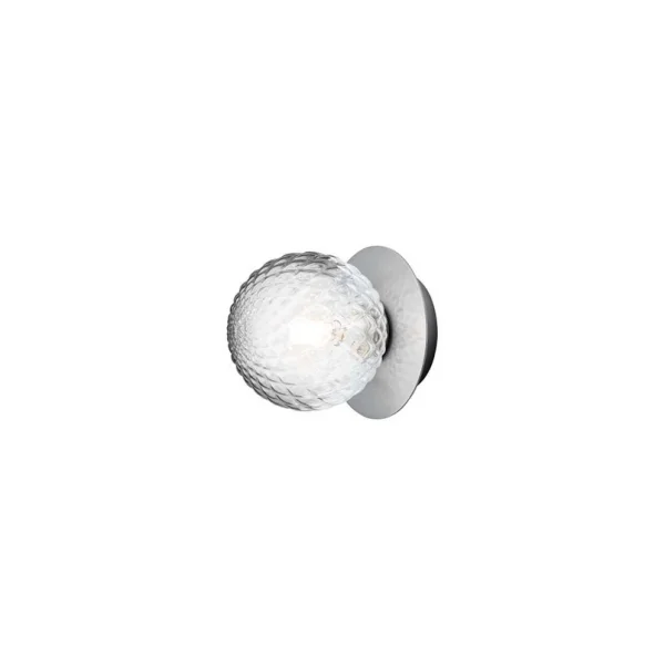 Nuura Aps - Liila 1 Wand-/Deckenleuchte IP44 Small Light Silver/Optic Clear Nuura