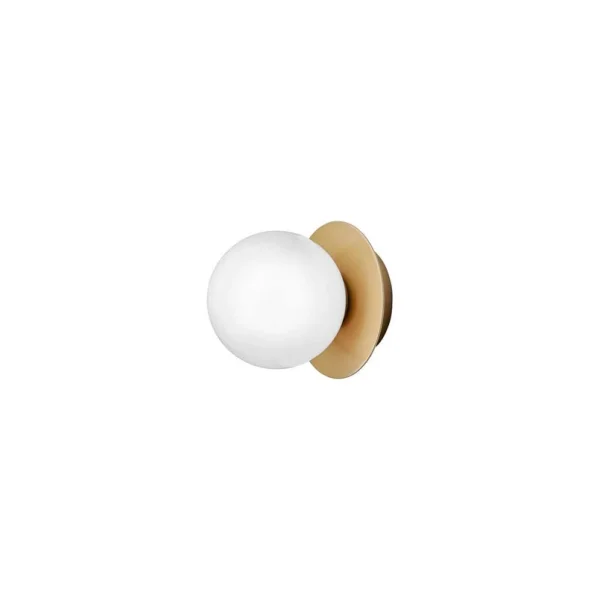Nuura Aps - Liila 1 Wand-/Deckenleuchte IP44 Small Nordic Gold/Opal Nuura