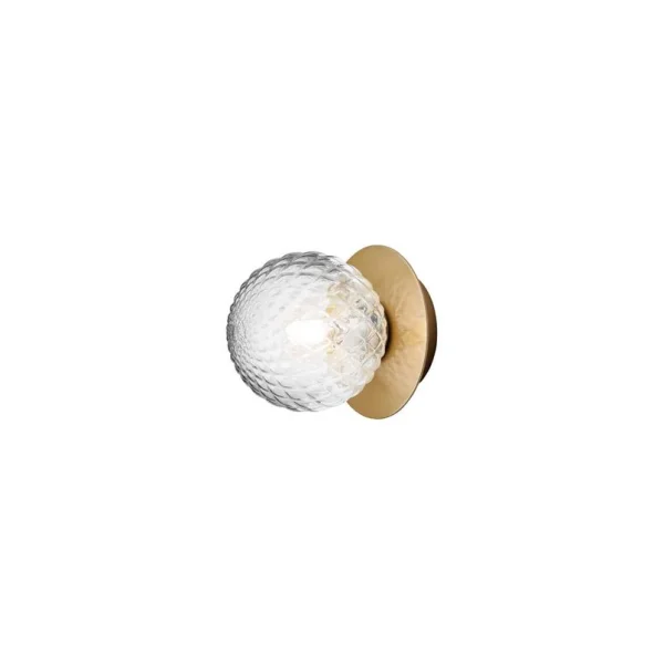 Nuura Aps - Liila 1 Wand-/Deckenleuchte IP44 Small Nordic Gold/Optic Clear Nuura