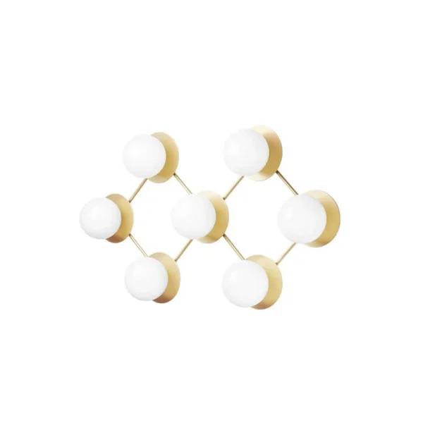 Nuura Aps - Liila 7 Wand-/Deckenleuchte Nordic Gold/Opal White Clear Nuura