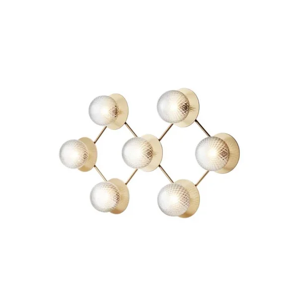 Nuura Aps - Liila 7 Wand-/Deckenleuchte Nordic Gold/Optic Clear Nuura
