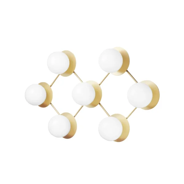 Nuura Aps - Liila 7 Wandlampe, 7-flammig, warmweiß, gold/opal Nuura