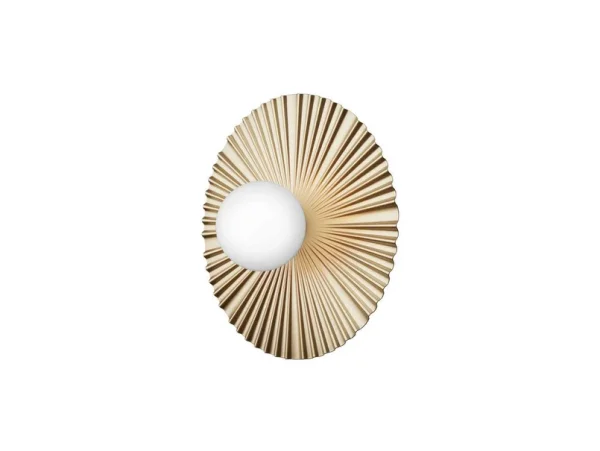 Nuura Aps - Liila Muuse Wand-/Deckenleuchte IP44 Medium Nordic Gold/Opal Nuura