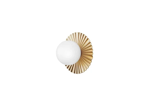 Nuura Aps - Liila Muuse Wand-/Deckenleuchte IP44 Small Nordic Gold/Opal Nuura