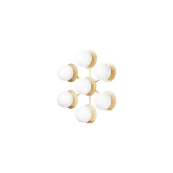 Nuura Aps - Liila Star Wand-/Deckenleuchte Nordic Gold/Opal White Clear Nuura