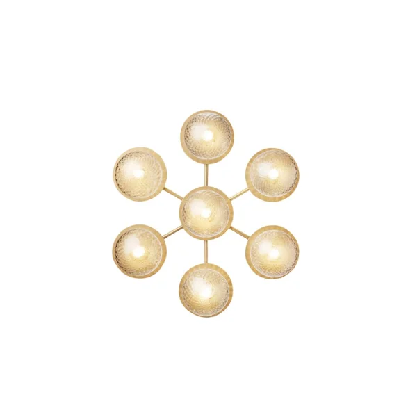 Nuura Aps - Liila Star Wandlampe, 7-flammig, gold/klar, warmweiß Nuura