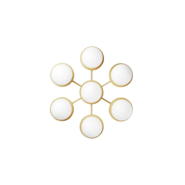 Nuura Aps - Liila Star Wandlampe, 7-flammig, gold/opal, warmweiß Nuura