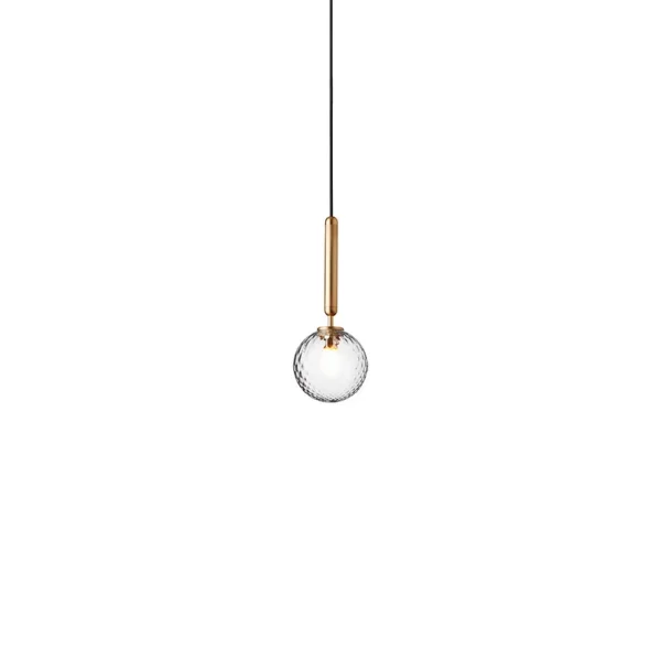 Nuura Aps - Miira 1 Pendelleuchte Brass/Optic Clear Nuura