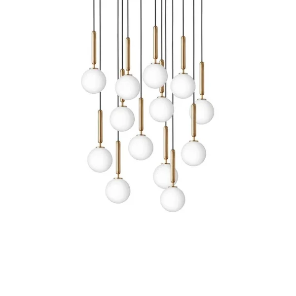 Nuura Aps - Miira 13 Kronleuchter Large Brass/Opal Nuura