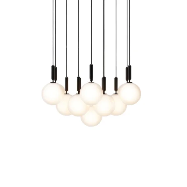 Nuura Aps - Miira 13 Kronleuchter Large Rock Grey/Opal White Nuura